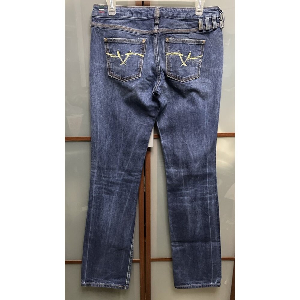 Diesel CHEREN Vintage 90s Y2K Blue Denim Womans Embroidered Bootcut Jeans Sz 28